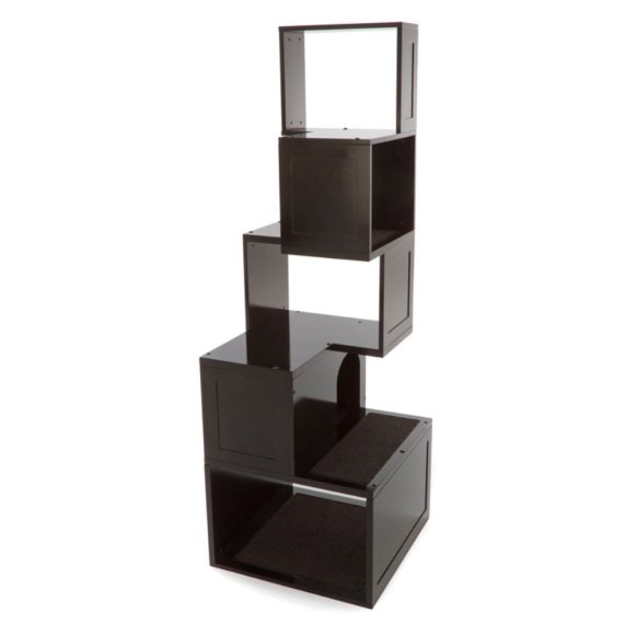 It's got sisal in the bottom nook and a pad on one part. 